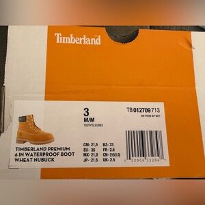 Timberland Orange Shoe Box with White Label